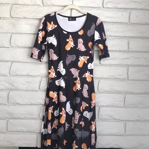 Corgi, bichon puppy dress from modcloth size L